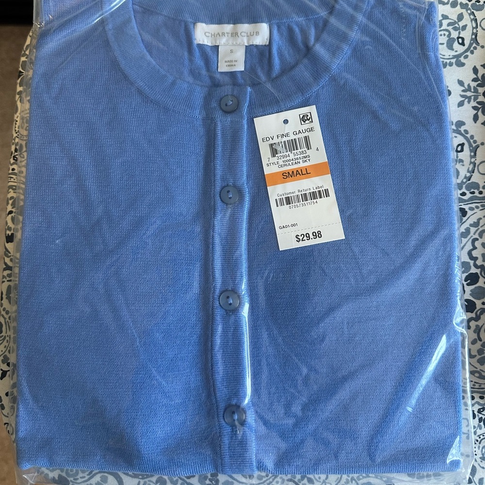 NWT Charter Club long-sleeved cardigan